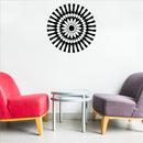 Vinyl Wall Art Decal - Abstract Sunflower Figure - 23" x 23" - Modern Home Bedroom Apartment Workplace Optical Illusion - Cool Living Room Door Office Work Door Window Decoration (23" x 23"; Black) Black 23" x 23" 2