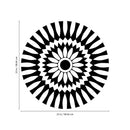 Vinyl Wall Art Decal - Abstract Sunflower Figure - 23" x 23" - Modern Home Bedroom Apartment Workplace Optical Illusion - Cool Living Room Door Office Work Door Window Decoration (23" x 23"; Black) Black 23" x 23" 4