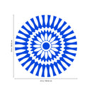 Vinyl Wall Art Decal - Abstract Sunflower Figure - Modern Home Bedroom Apartment Workplace Optical Illusion - Cool Living Room Door Office Work Door Window Decoration (23" x 23"; Blue)   5