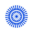 Vinyl Wall Art Decal - Abstract Sunflower Figure - 23" x 23" - Modern Home Bedroom Apartment Workplace Optical Illusion - Cool Living Room Door Office Work Door Window Decoration (23" x 23"; Blue) Blue 23" x 23" 4