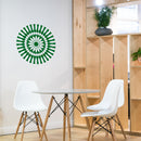 Vinyl Wall Art Decal - Abstract Sunflower Figure - 23" x 23" - Modern Home Bedroom Apartment Workplace Optical Illusion - Cool Living Room Door Office Work Door Window Decoration (23" x 23"; Green) Green 23" x 23" 2