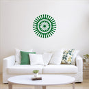Vinyl Wall Art Decal - Abstract Sunflower Figure - 23" x 23" - Modern Home Bedroom Apartment Workplace Optical Illusion - Cool Living Room Door Office Work Door Window Decoration (23" x 23"; Green) Green 23" x 23" 3