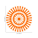 Vinyl Wall Art Decal - Abstract Sunflower Figure - 23" x 23" - Modern Home Bedroom Apartment Workplace Optical Illusion - Cool Living Room Door Office Work Door Window Decoration (23" x 23"; Orange) Orange 23" x 23"