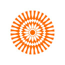 Vinyl Wall Art Decal - Abstract Sunflower Figure - 23" x 23" - Modern Home Bedroom Apartment Workplace Optical Illusion - Cool Living Room Door Office Work Door Window Decoration (23" x 23"; Orange) Orange 23" x 23" 4