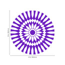 Vinyl Wall Art Decal - Abstract Sunflower Figure - 23" x 23" - Modern Home Bedroom Apartment Workplace Optical Illusion - Cool Living Room Door Office Work Door Window Decoration (23" x 23"; Purple) Purple 23" x 23"