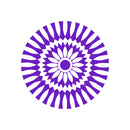 Vinyl Wall Art Decal - Abstract Sunflower Figure - 23" x 23" - Modern Home Bedroom Apartment Workplace Optical Illusion - Cool Living Room Door Office Work Door Window Decoration (23" x 23"; Purple) Purple 23" x 23" 2