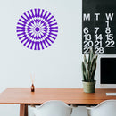 Vinyl Wall Art Decal - Abstract Sunflower Figure - 23" x 23" - Modern Home Bedroom Apartment Workplace Optical Illusion - Cool Living Room Door Office Work Door Window Decoration (23" x 23"; Purple) Purple 23" x 23" 4