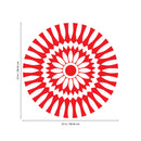 Vinyl Wall Art Decal - Abstract Sunflower Figure - 23" x 23" - Modern Home Bedroom Apartment Workplace Optical Illusion - Cool Living Room Door Office Work Door Window Decoration (23" x 23"; Red) Red 23" x 23"