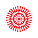 Vinyl Wall Art Decal - Abstract Sunflower Figure - 23" x 23" - Modern Home Bedroom Apartment Workplace Optical Illusion - Cool Living Room Door Office Work Door Window Decoration (23" x 23"; Red) Red 23" x 23" 4