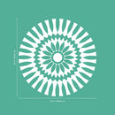 Vinyl Wall Art Decal - Abstract Sunflower Figure - 23" x 23" - Modern Home Bedroom Apartment Workplace Optical Illusion - Cool Living Room Door Office Work Door Window Decoration (23" x 23"; White) White 23" x 23"