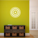 Vinyl Wall Art Decal - Abstract Sunflower Figure - 23" x 23" - Modern Home Bedroom Apartment Workplace Optical Illusion - Cool Living Room Door Office Work Door Window Decoration (23" x 23"; White) White 23" x 23" 2