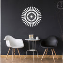 Vinyl Wall Art Decal - Abstract Sunflower Figure - 23" x 23" - Modern Home Bedroom Apartment Workplace Optical Illusion - Cool Living Room Door Office Work Door Window Decoration (23" x 23"; White) White 23" x 23" 3