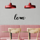 Valentines Day Vinyl Wall Art Decal - Love - 10" x 20" - Modern Love Heart Trendy Home Living Room Bedroom Sticker - Cute Indoor Outdoor Quote for Office Workplace Apartment Decor (10" x 20"; Black) Black 10" x 20" 2