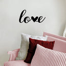 Valentines Day Vinyl Wall Art Decal - Love - 10" x 20" - Modern Love Heart Trendy Home Living Room Bedroom Sticker - Cute Indoor Outdoor Quote for Office Workplace Apartment Decor (10" x 20"; Black) Black 10" x 20" 3