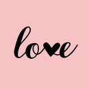 Valentines Day Vinyl Wall Art Decal - Love - 10" x 20" - Modern Love Heart Trendy Home Living Room Bedroom Sticker - Cute Indoor Outdoor Quote for Office Workplace Apartment Decor (10" x 20"; Black) Black 10" x 20" 4