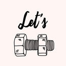 Vinyl Wall Art Decal - Let’s Screw - 25" x 22.5" - Funny Adult Jokes Home Living Room Bedroom Door Sticker - Modern Couples Humor for Indoor Privacy Apartment Bathroom Decor Black 25" x 22.5" 2