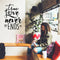 Valentines Day Vinyl Wall Art Decal - True Love Never Ends - Valentine’s Home Living Room Bedroom Sticker - Indoor Outdoor Positive Household Couples Apartment Decor (31" x 21"; Black)   3