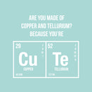 Valentines Day Vinyl Wall Art Decal - are You Made of Copper and Tellurium - Valentine’s Home Living Room Bedroom Sticker - Indoor Outdoor Coffee Shop Apartment Decor (19" x 20"; Black)   5