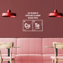 Valentines Day Vinyl Wall Art Decal - are You Made of Copper and Tellurium - 19" x 20" - Valentine’s Home Living Room Bedroom Sticker - Indoor Outdoor Coffee Shop Apartment Decor (19" x 20"; White) White 19" x 20" 3