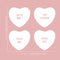 Set of 4 Valentines Day Vinyl Wall Art Decal - Assorted Heart Candies - 10" x 11" Each - Valentine’s Home Living Room Bedroom Fun Indoor Outdoor Apartment Coffee Shop Decor (10" x 11" Each; White) White 10" x 11" each 4