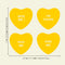 Set of 4 Valentines Day Vinyl Wall Art Decal - Assorted Heart Candies - 10" x 11" Each - Valentine’s Home Living Room Bedroom Fun Indoor Outdoor Apartment Coffee Shop Decor (10" x 11" Each; Yellow) Yellow 10" x 11" each 2