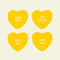 Set of 4 Valentines Day Vinyl Wall Art Decal - Assorted Heart Candies - 10" x 11" Each - Valentine’s Home Living Room Bedroom Fun Indoor Outdoor Apartment Coffee Shop Decor (10" x 11" Each; Yellow) Yellow 10" x 11" each 4