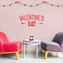 Valentines Day Vinyl Wall Art Decal - Valentine’s Day - 11" x 25" - Modern Arrow Quote Home Living Room Bedroom Sticker - Trendy Indoor Outdoor Apartment Office Work Store Decor (11" x 25"; Red) Red 11" x 25" 4