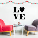 Valentines Day Vinyl Wall Art Decal - Love - 24" x 23" - Valentine’s Cute Quote for Home Living Room Bedroom Sticker - Trendy Couples Indoor Outdoor Apartment Office Work Decor (24" x 23"; Black) Black 24" x 23" 2