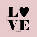 Valentines Day Vinyl Wall Art Decal - Love - 24" x 23" - Valentine’s Cute Quote for Home Living Room Bedroom Sticker - Trendy Couples Indoor Outdoor Apartment Office Work Decor (24" x 23"; Black) Black 24" x 23" 4