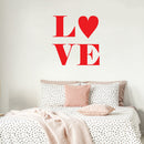Valentines Day Vinyl Wall Art Decal - Love - 24" x 23" - Valentine’s Cute Quote for Home Living Room Bedroom Sticker - Trendy Couples Indoor Outdoor Apartment Office Work Decor (24" x 23"; Red) Red 24" x 23" 3