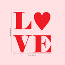 Valentines Day Vinyl Wall Art Decal - Love - 24" x 23" - Valentine’s Cute Quote for Home Living Room Bedroom Sticker - Trendy Couples Indoor Outdoor Apartment Office Work Decor (24" x 23"; Red) Red 24" x 23" 4