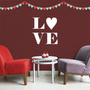 Valentines Day Vinyl Wall Art Decal - Love - 24" x 23" - Valentine’s Cute Quote for Home Living Room Bedroom Sticker - Trendy Couples Indoor Outdoor Apartment Office Work Decor (24" x 23"; White) White 24" x 23" 3