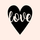 Valentines Day Vinyl Wall Art Decal - Love in Cursive - Valentine’s Heart Decor for Home Living Room Bedroom Sticker - Trendy Indoor Outdoor Apartment Office Work (23" x 20"; Black)   4