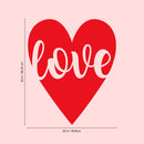 Valentines Day Vinyl Wall Art Decal - Love in Cursive - Valentine’s Heart Decor for Home Living Room Bedroom Sticker - Trendy Indoor Outdoor Apartment Office Work (23" x 20"; Black)   5