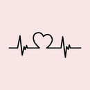 Valentines Day Vinyl Wall Art Decal - Heartbeat Heart Shape - Valentine’s Decor for Couples Home Living Room Bedroom Sticker - Cute Apartment Indoor Office Work Decor (11" x 31"; Black)   4