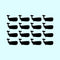 Set of 16 Vinyl Wall Art Decals - Whales - Each - Fun Ocean Home Bedroom Living Room Apartment Nursery Playroom - Cute Little Kids Toddler Teens Indoor Outdoor Decor (Each; Black)