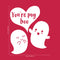 Valentines Day Vinyl Wall Art Decal - You’re My Boo - 27" x 23" - Valentine’s Ghosts Lovers Hearts Decor Cute Romantic Couples Home Living Room Bedroom Apartment Indoor Sticker (27" x 23"; White) White 27" x 23"