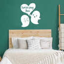 Valentines Day Vinyl Wall Art Decal - You’re My Boo - 27" x 23" - Valentine’s Ghosts Lovers Hearts Decor Cute Romantic Couples Home Living Room Bedroom Apartment Indoor Sticker (27" x 23"; White) White 27" x 23" 2