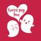Valentines Day Vinyl Wall Art Decal - You’re My Boo - 27" x 23" - Valentine’s Ghosts Lovers Hearts Decor Cute Romantic Couples Home Living Room Bedroom Apartment Indoor Sticker (27" x 23"; White) White 27" x 23" 4