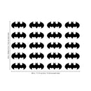 Set of 20 Vinyl Wall Art Decal - Batman - Each - Cool Superhero Decor for Light Switch Window Mirror Luggage Car Bumper Laptop Computer Skin Peel and Stick Stickers (Each; Yellow)