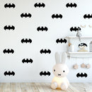 Set of 20 Vinyl Wall Art Decal - Batman - 3" x 6" Each - Cool Superhero Decor for Light Switch Window Mirror Luggage Car Bumper Laptop Computer Skin Peel and Stick Stickers (3" x 6" Each; Black) Black 3" x 6" Each 3