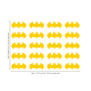 Set of 20 Vinyl Wall Art Decal - Batman - 3" x 6" Each - Cool Superhero Decor for Light Switch Window Mirror Luggage Car Bumper Laptop Computer Skin Peel and Stick Stickers (3" x 6" Each; Yellow) Yellow 3" x 6" Each