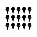 Set of 15 Vinyl Wall Art Decals - Ice Cream Cones - 6.Each - Fun Home Bedroom Living Room Apartment Nursery Playroom - Cute Little Kids Toddler Teens Indoor Decor (6.Each; Blue)   2