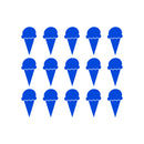 Set of 15 Vinyl Wall Art Decals - Ice Cream Cones - 6.3" x 3" Each - Fun Home Bedroom Living Room Apartment Nursery Playroom - Cute Little Kids Toddler Teens Indoor Decor (6.3" x 3" Each; Blue) Blue 6.3" x 3" each 2