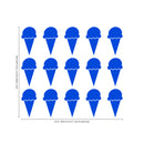 Set of 15 Vinyl Wall Art Decals - Ice Cream Cones - 6.3" x 3" Each - Fun Home Bedroom Living Room Apartment Nursery Playroom - Cute Little Kids Toddler Teens Indoor Decor (6.3" x 3" Each; Blue) Blue 6.3" x 3" each 3