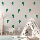 Set of 15 Vinyl Wall Art Decals - Ice Cream Cones - 6.3" x 3" Each - Fun Home Bedroom Living Room Apartment Nursery Playroom - Cute Little Kids Toddler Teens Indoor Decor (6.3" x 3" Each; Green) Green 6.3" x 3" each