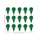 Set of 15 Vinyl Wall Art Decals - Ice Cream Cones - 6.3" x 3" Each - Fun Home Bedroom Living Room Apartment Nursery Playroom - Cute Little Kids Toddler Teens Indoor Decor (6.3" x 3" Each; Green) Green 6.3" x 3" each 3