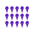 Set of 15 Vinyl Wall Art Decals - Ice Cream Cones - 6.3" x 3" Each - Fun Home Bedroom Living Room Apartment Nursery Playroom - Cute Little Kids Toddler Teens Indoor Decor (6.3" x 3" Each; Purple) Purple 6.3" x 3" each 3
