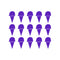 Set of 15 Vinyl Wall Art Decals - Ice Cream Cones - 6.3" x 3" Each - Fun Home Bedroom Living Room Apartment Nursery Playroom - Cute Little Kids Toddler Teens Indoor Decor (6.3" x 3" Each; Purple) Purple 6.3" x 3" each 3