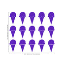 Set of 15 Vinyl Wall Art Decals - Ice Cream Cones - 6.3" x 3" Each - Fun Home Bedroom Living Room Apartment Nursery Playroom - Cute Little Kids Toddler Teens Indoor Decor (6.3" x 3" Each; Purple) Purple 6.3" x 3" each 4